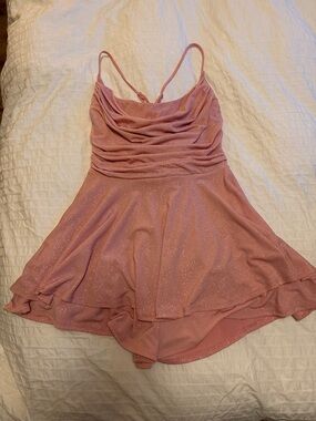Windsor Sparkle Pink Skater Dress with Cowl Neck